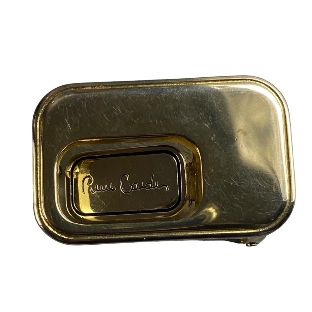 Vintage Pierre Cardin Unisex‎ Gold Luxury Designer Unique Belt Buckle 1.5” Long